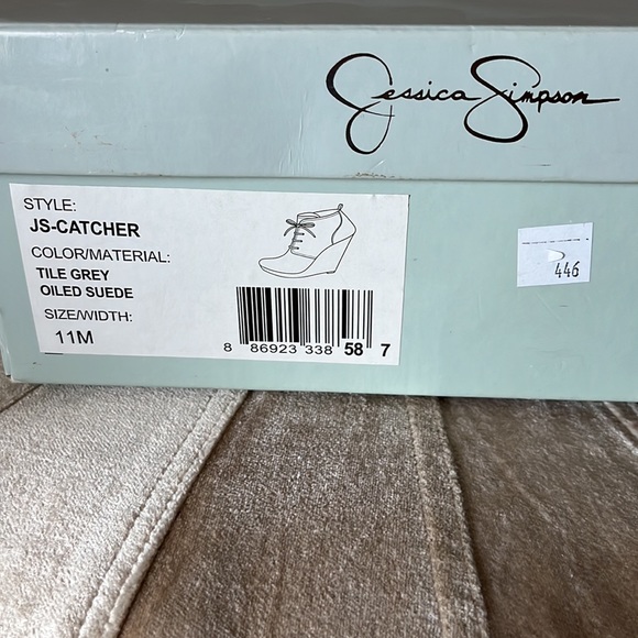 JESSICA SIMPSON ~STLYE CATCHER These beautiful Tile Grey Oiled 🔘 SUEDE Sz 11/41 - Picture 3 of 9